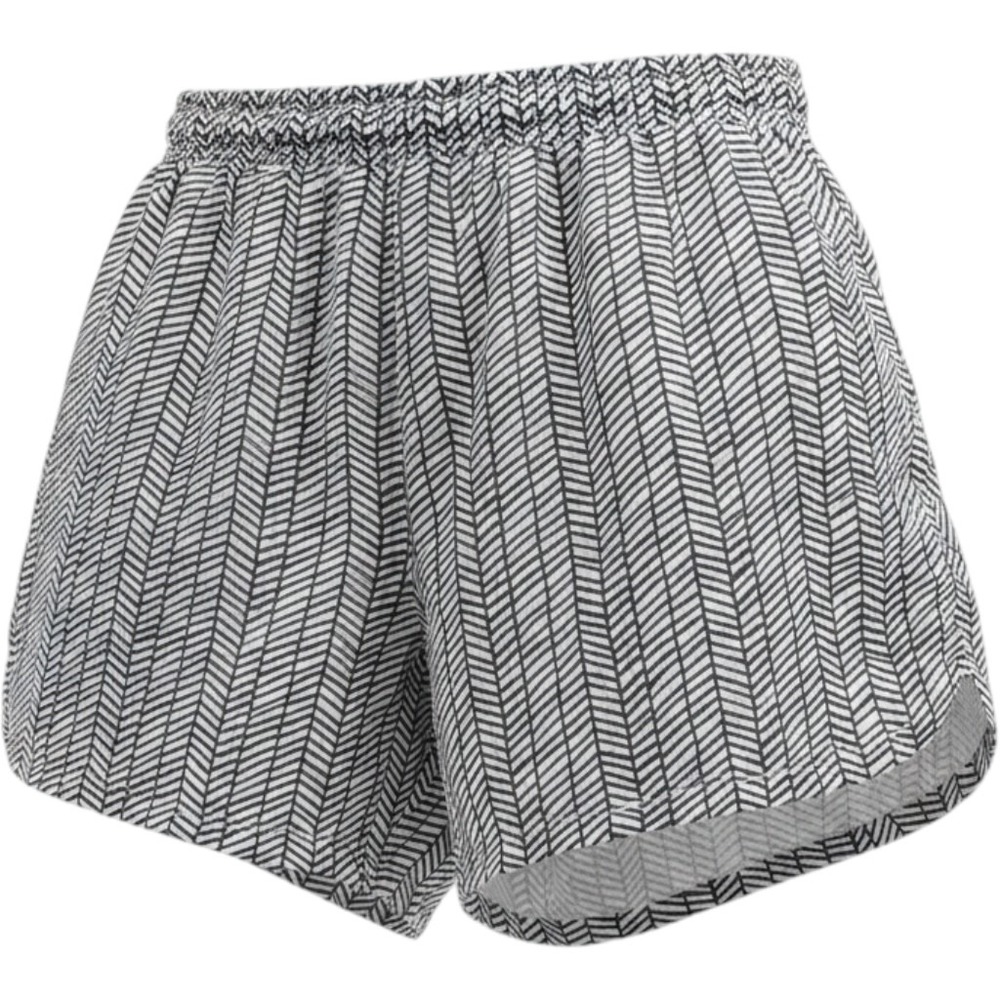 Athleta Running Shorts Womens XS Black White Chevron Herringbone Geometric Print